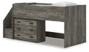 Signature Design Gray Twin Loft Bed with Drawer Storage