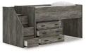 Signature Design Gray Twin Loft Bed with Drawer Storage