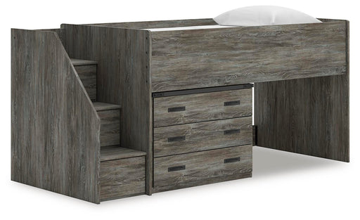 Signature Design Gray Twin Loft Bed with Drawer Storage