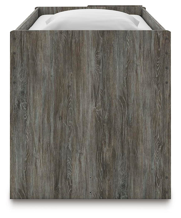 Signature Design Gray Twin Loft Bed with Drawer Storage