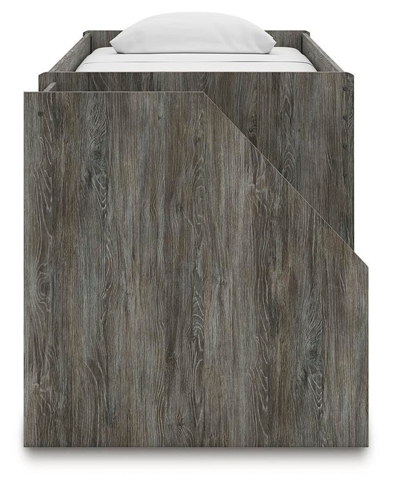 Signature Design Gray Twin Loft Bed with Drawer Storage