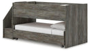 Signature Design Gray Twin over Twin Loft Bed