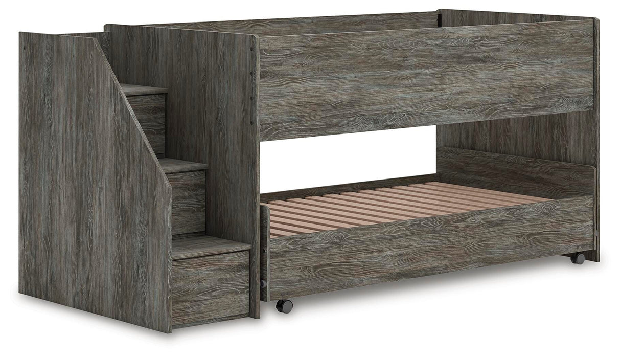 Signature Design Gray Twin over Twin Loft Bed