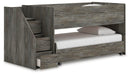 Signature Design Gray Twin over Twin Loft Bed