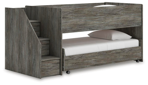 Signature Design Gray Twin over Twin Loft Bed