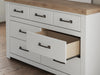 Benchcraft White/Brown Dresser and Mirror