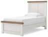 Benchcraft White/Brown Twin Panel Bed