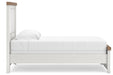 Benchcraft White/Brown Twin Panel Bed