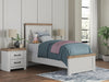 Benchcraft White/Brown Twin Panel Bed