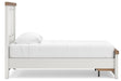 Benchcraft White/Brown Twin Panel Storage Bed