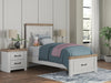 Benchcraft White/Brown Twin Panel Storage Bed