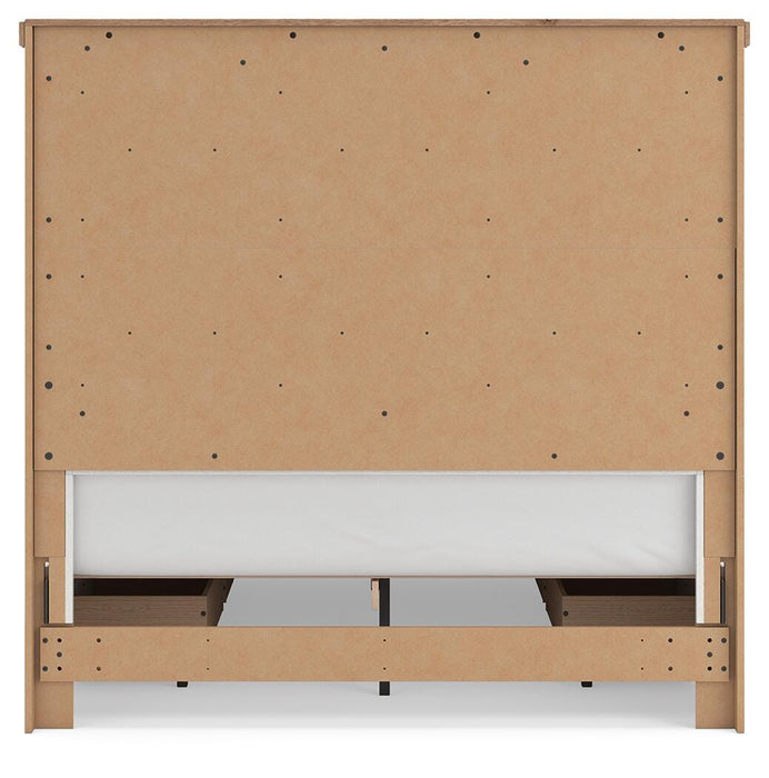 Benchcraft White/Brown Queen Panel Bed with Storage