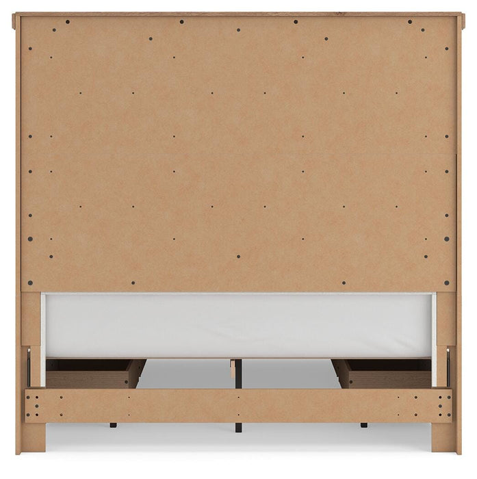 Benchcraft White/Brown Queen Panel Storage Bed