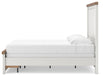 Benchcraft White/Brown Queen Panel Storage Bed