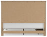 Benchcraft White/Brown King Panel Bed with Storage