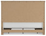 Benchcraft White/Brown King Panel Bed with Storage