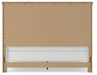 Benchcraft White/Brown King Panel Bed