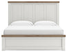 Benchcraft White/Brown King Panel Bed