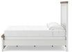 Benchcraft White/Brown King Panel Bed