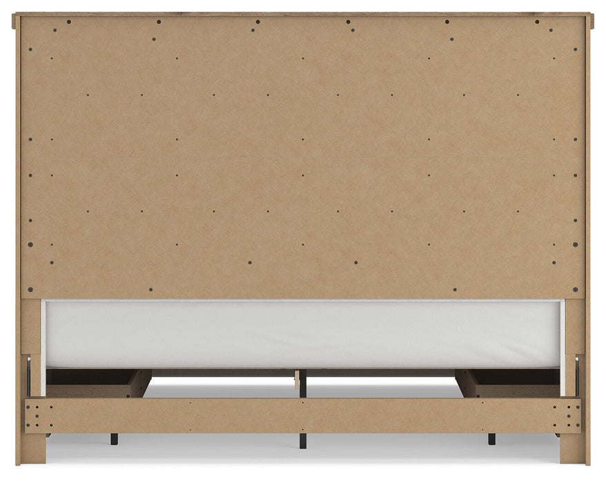 Benchcraft White/Brown King Panel Storage Bed