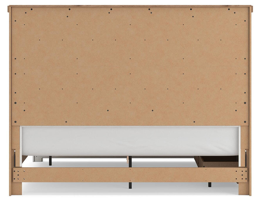 Benchcraft White/Brown King Panel Storage Bed