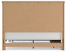 Benchcraft White/Brown King Panel Storage Bed