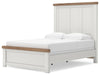Benchcraft White/Brown Full Panel Bed