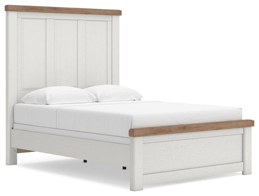 Benchcraft White/Brown Full Panel Bed