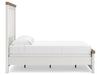 Benchcraft White/Brown Full Panel Bed