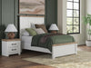 Benchcraft White/Brown Full Panel Bed