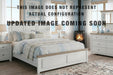 Benchcraft White/Brown Twin Panel Storage Bed
