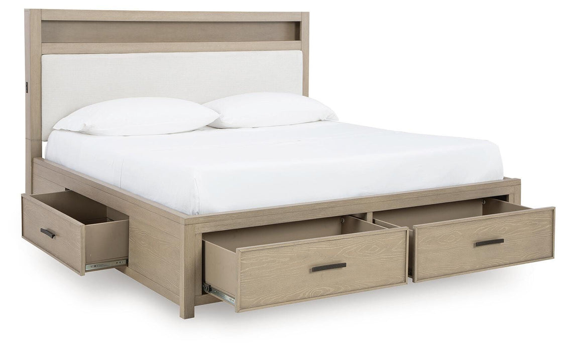 Signature Design Gray Queen Bookcase Bed