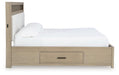 Signature Design Gray Queen Bookcase Bed