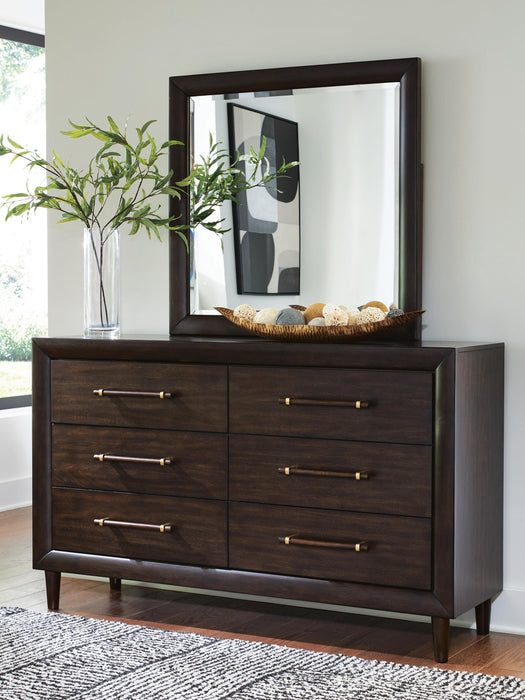 Benchcraft Merlot Dresser and Mirror