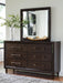 Benchcraft Merlot Dresser and Mirror