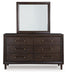Benchcraft Merlot Dresser and Mirror