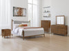 Signature Design Brown Queen Upholstered Panel Bed