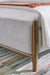 Signature Design Brown Queen Upholstered Panel Bed