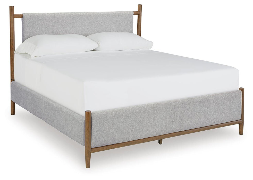 Signature Design Brown King Upholstered Bed