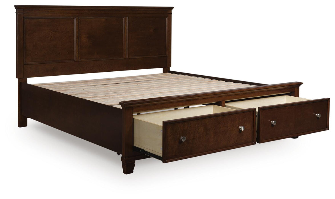 Signature Design Brown King Panel Storage Bed