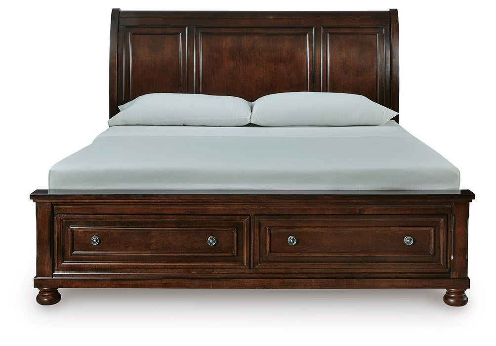 Millennium Rustic Brown King Sleigh Storage Bed