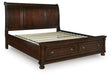 Millennium Rustic Brown King Sleigh Storage Bed
