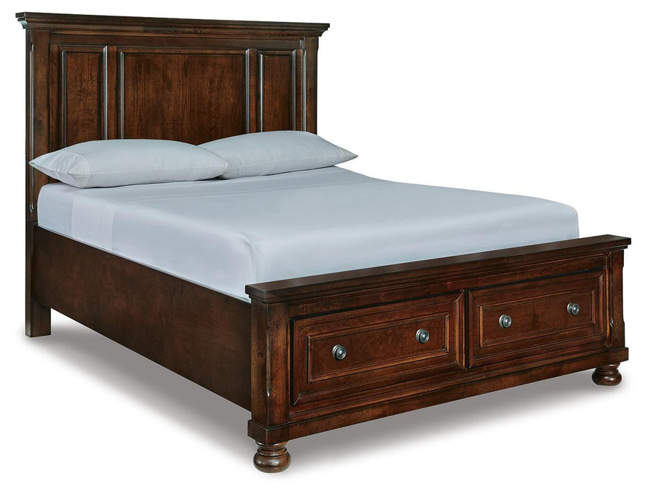 Millennium Rustic Brown Queen Panel Storage Bed