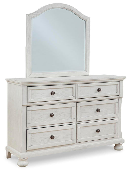 Signature Design Antique White Dresser and Mirror