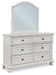 Signature Design Antique White Dresser and Mirror
