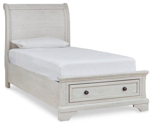 Signature Design Antique White Twin Sleigh Storage Bed