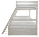 Signature Design Antique White Twin over Full Bunk Bed with Storage