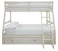 Signature Design Antique White Twin over Full Bunk Bed with Storage