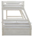 Signature Design Antique White Twin over Full Bunk Bed with Storage