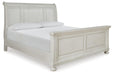 Signature Design Antique White King Sleigh Bed